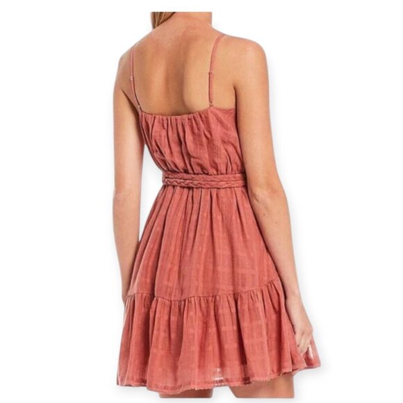 Shabby Chic Rhubarb Flounce‑Hem Dress M Cottagecore Boho Romantic NWT - Picture 6 of 12